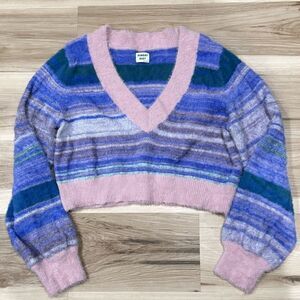 Aritzia Sunday Best Reese Cardigan Purple Pink Cropped Women’s Large